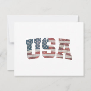 Carte De Remerciements États-Unis Drapeau Patriotique 4 juillet Amérique