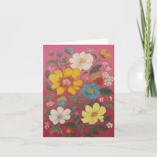 Carte De Remerciements Été En Fleurs De Papeterie (Devant)