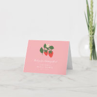 Été Vintage Pink Strawberry Cute Fête des mariées