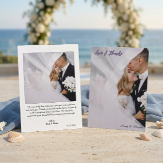 Carte De Remerciements Ethereal Lavender Violet Photo Wedding Thank You