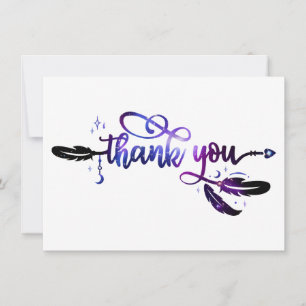 Carte De Remerciements Étoile céleste violette Boho