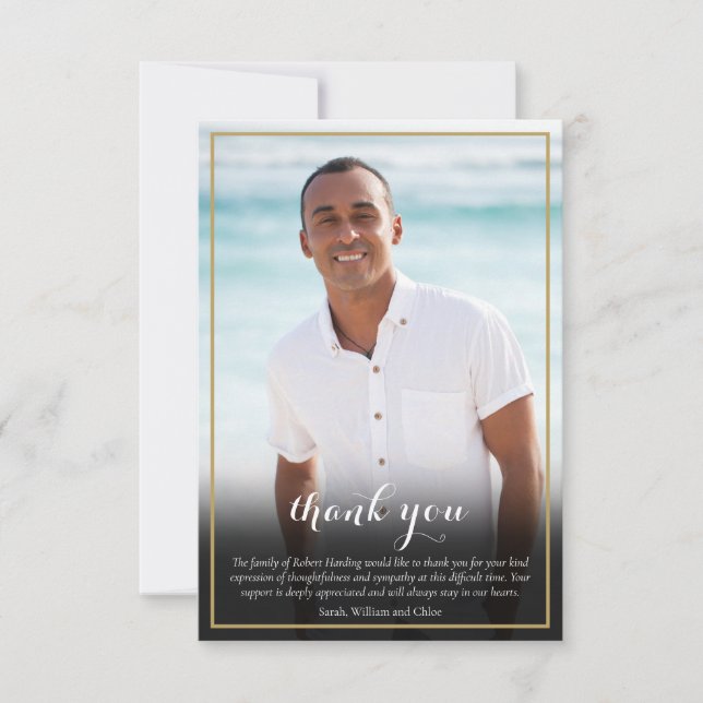 Carte De Remerciements Etoile De Photo Des Funérailles Juives De David Él (Devant)