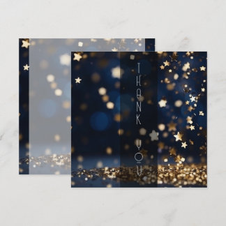 Carte De Remerciements Étoiles dorées scintillent