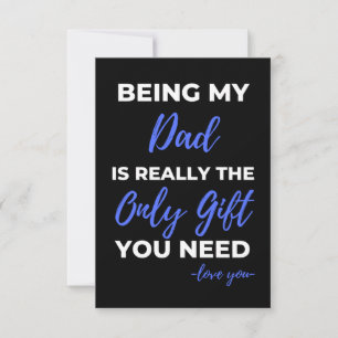 Carte De Remerciements Être mon papa est vraiment le seul cadeau