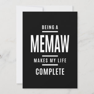 Carte De Remerciements Être un Memaw rend ma vie complète