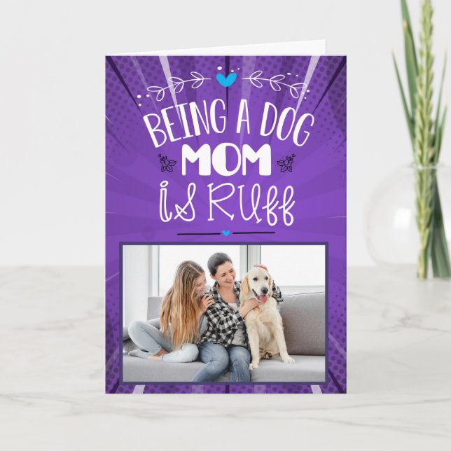 Carte De Remerciements Etre une maman de chien est Ruff..Custom Mother's  (Devant)
