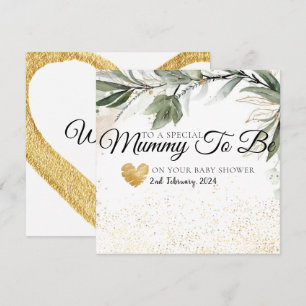 Carte De Remerciements Eucalyptus Elegant Baby shower maman pour être car