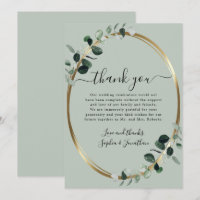 Eucalyptus Gold Elegant Script Sage Mariage vert