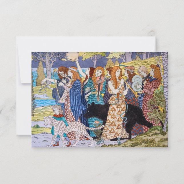 Carte De Remerciements Eugene Grasset - Panneau Décoratif Harmonie (Devant)