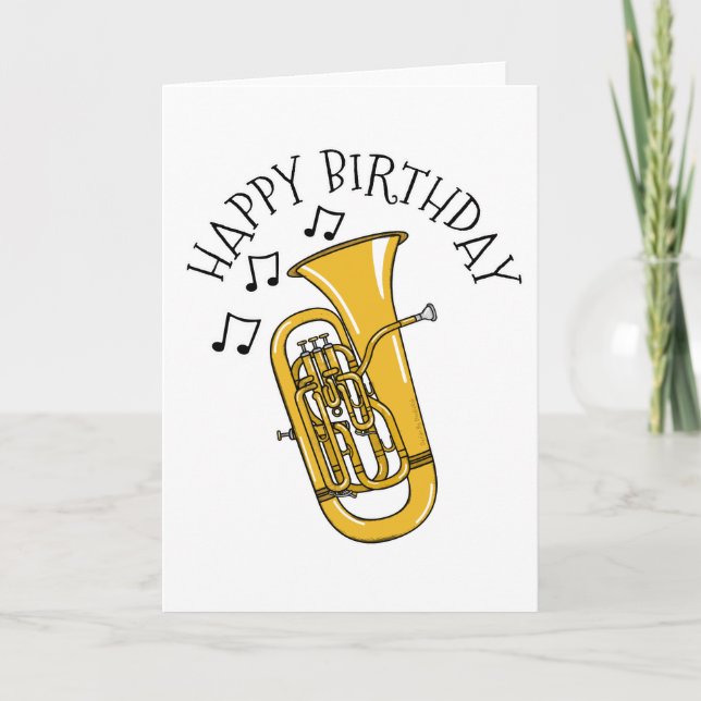Carte De Remerciements Euphonium Birthday Card Musicien de laiton (Devant)