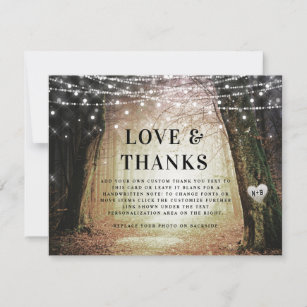Carte De Remerciements Evermore   Enchanted Fairy Forest Love and Thanks