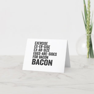 Carte De Remerciements Exercise Ex-Er-Size Ex-Er-Size Eggs are Funny Gym