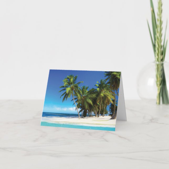 Carte De Remerciements Exotic beach throw pillow (Devant)