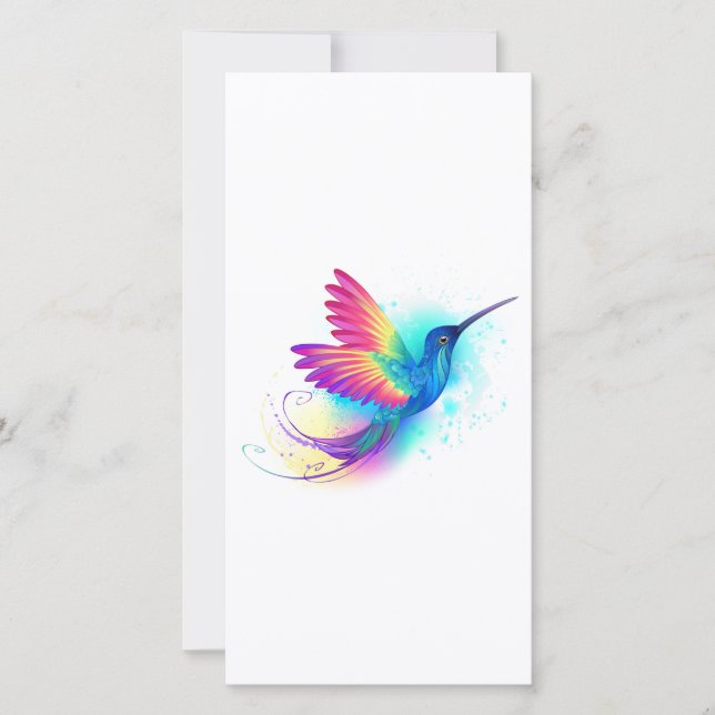 Carte De Remerciements Exotic Rainbow Hummingbird (Devant)