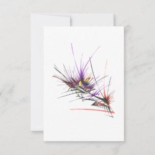 Carte De Remerciements Explosion Colorée Art Tribal Tatouage Abstrait