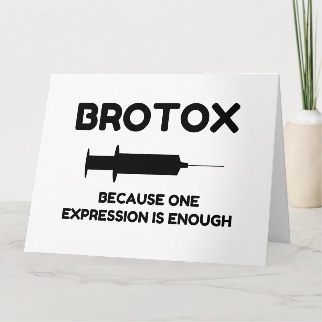 Carte De Remerciements Expression Botox (Devant)