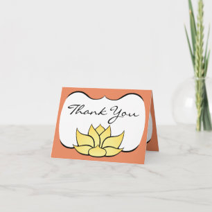 Carte De Remerciements Exquisite Lotus à Sun Kissed Thank You Card