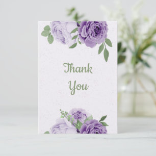 Carte De Remerciements extraordinaire fleurs violettes verdure botanique