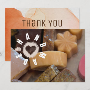 Carte De Remerciements Fabriqué à la main avec le savon de l'amour