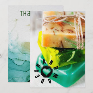 Carte De Remerciements Fabriqué à la main avec panneau d'amour Soap Maker