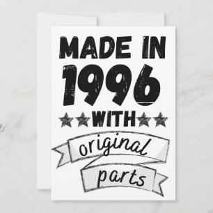 Carte De Remerciements fabriqué en 1996 avec des pièces d'origine,