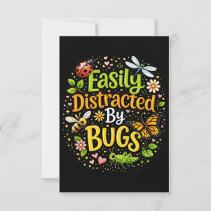 Carte De Remerciements Facilement distrait par les insectes