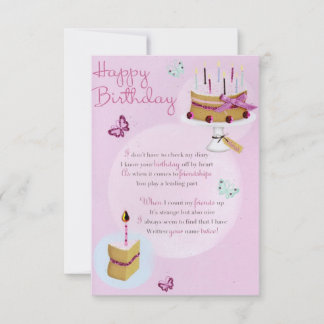 Carte De Remerciements Faire des souvenirs pour votre anniversaire"