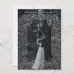 Carte De Remerciements Faire part de mariage avec superposition de dentel