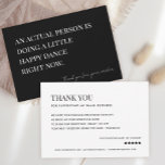 Carte De Remerciements Faire Une Petite Danse Heureuse Petite Entreprise<br><div class="desc">Faire Un Petit Joyeux Danse Petite Entreprise Merci Cartes</div>