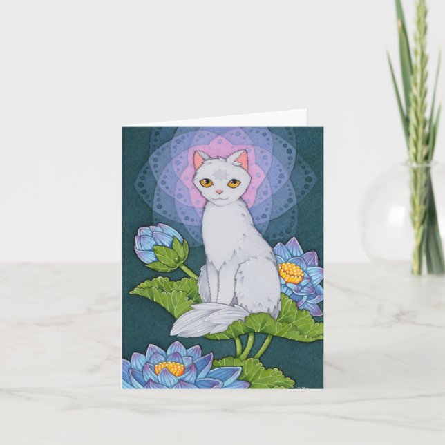 Carte De Remerciements Fairy Cats Affirmation chat mignon Mindfulness Car (Devant)