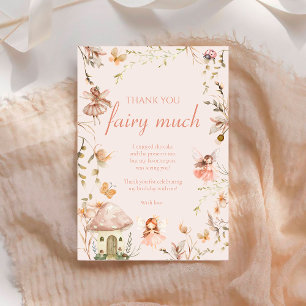 Carte De Remerciements Fairy Champagne Cottage Boho Aquarelle Anniversair