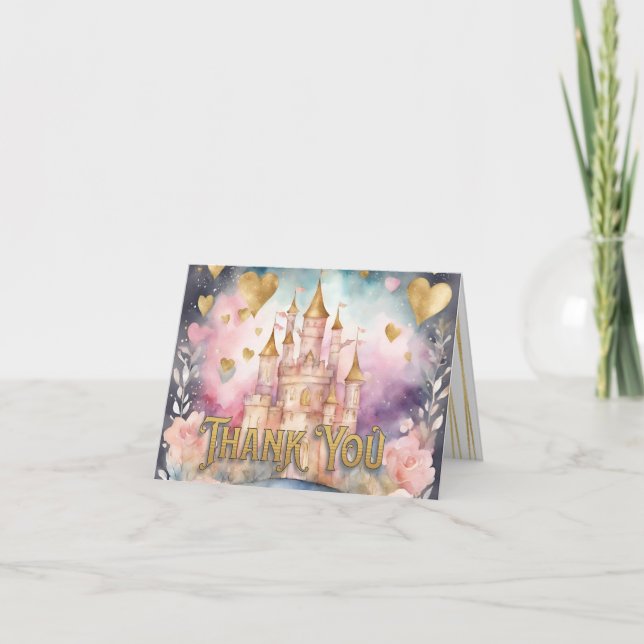 Carte De Remerciements Fairytale Princess Baby shower (Devant)