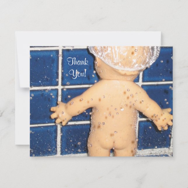 Carte de remerciements fait sur commande de baby (Devant)