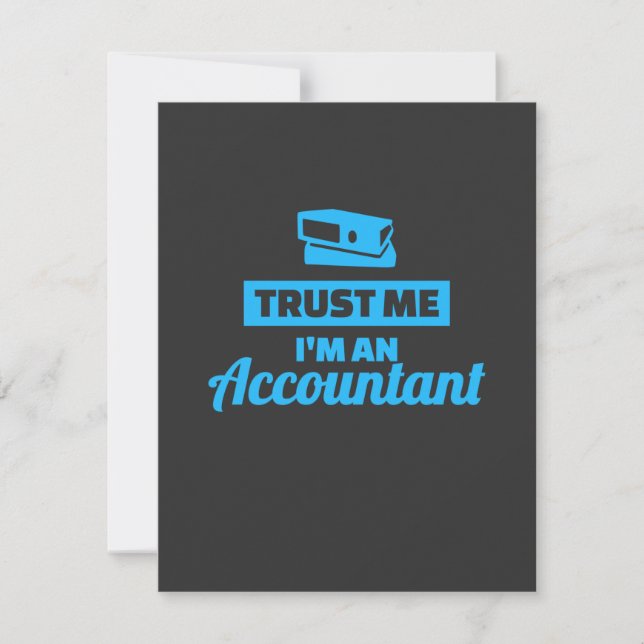 Carte De Remerciements Faites-moi confiance Je Suis Comptable (Devant)