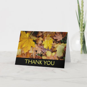 Carte De Remerciements Fallen Maple Feuille Jaune Automne Nature