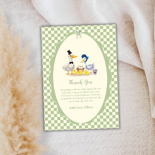 Carte De Remerciements Famille de petits canards sage Fête prénatale