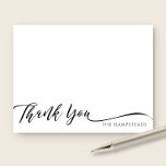 Carte De Remerciements Family or Couples Elegant Script Stationery<br><div class="desc">This thank you design features modern, airy script text with space for a name/text at the bottom. Click the customize button if you would like to adjust the design elements and/or further modify the text! Variations of this design, additional colors, as well as coordinating products are available in our shop,...</div>