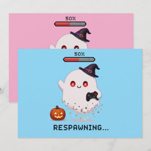 Carte De Remerciements Fantôme de jeu Halloween Respawning