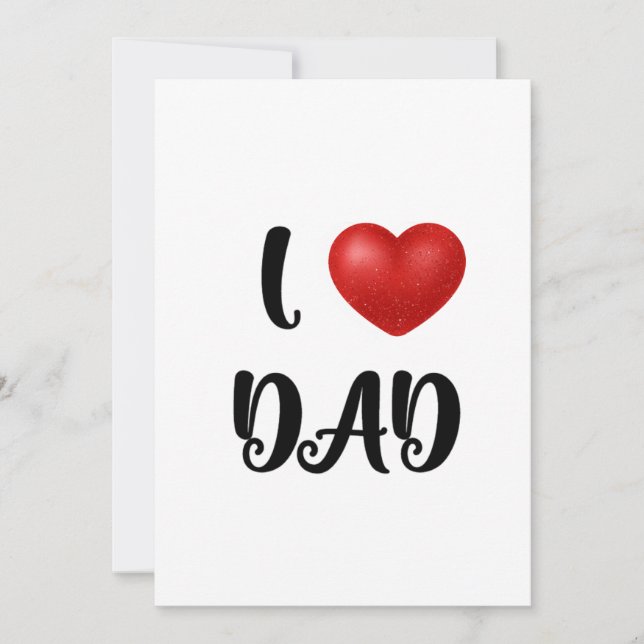 Carte De Remerciements Father's Day I Love Dad Heart Explosion Gift  (Devant)