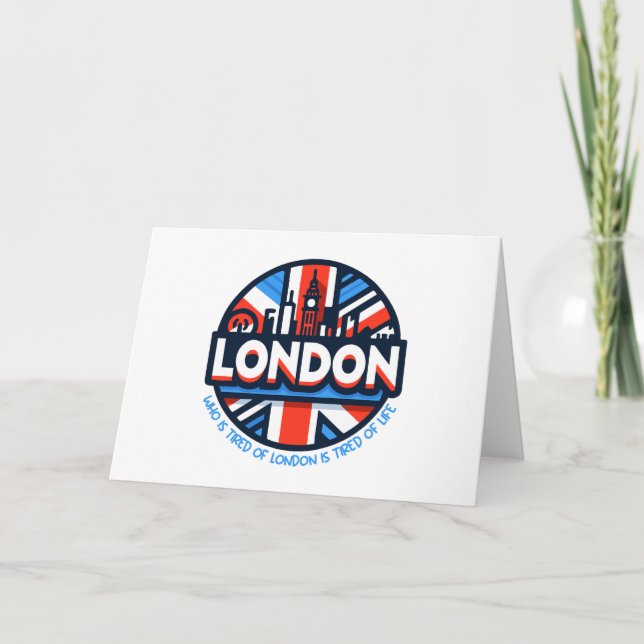 Carte De Remerciements Fatigué de Londres (Devant)