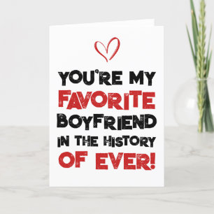 Carte De Remerciements Favori Boyfriend Sarcastic Funny Love Card
