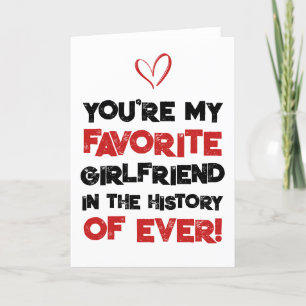 Carte De Remerciements Favorite Girlfriend Sarcastic Funny Love Card
