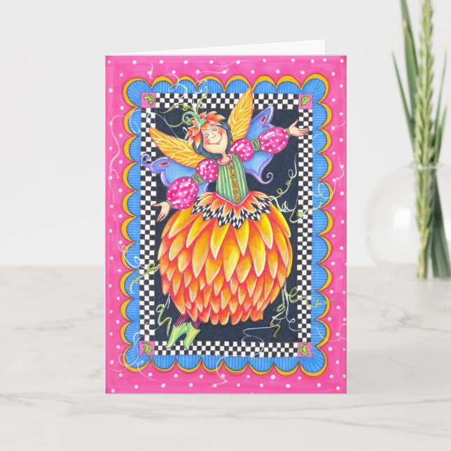 Carte De Remerciements fée de joie (Devant)