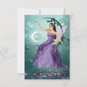 Carte De Remerciements Fée de la Lune