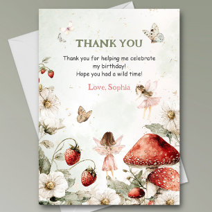 Carte De Remerciements fées de jardin fantaisistes anniversaire