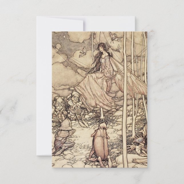 Carte De Remerciements "Fées et elfes" par Arthur Rackham (Devant)