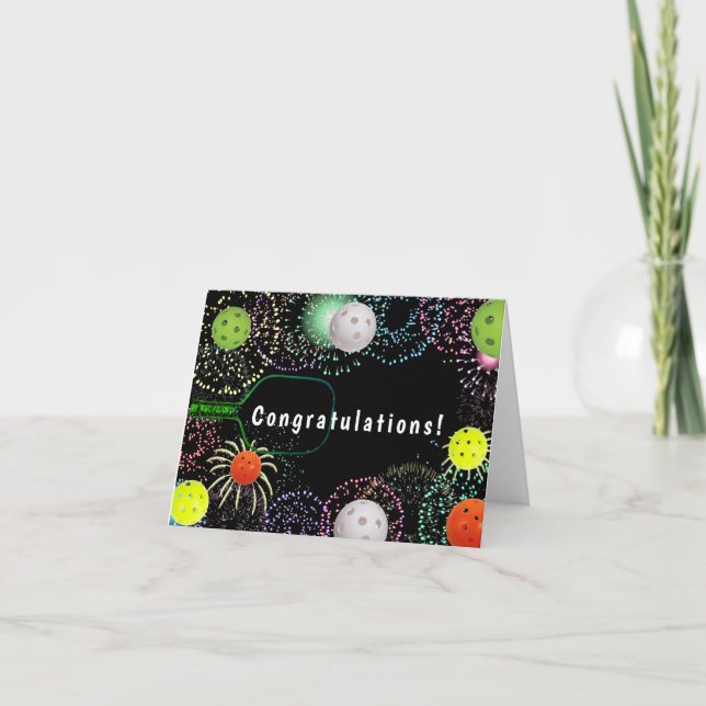 Carte De Remerciements Félicitations à Pickleball Player ! (Devant)