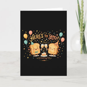 Carte De Remerciements Félicitations de célébration de toast mignon