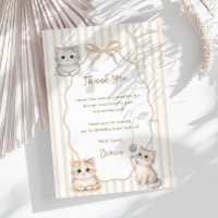 Félicitations de naissance de chat Kitty aquarelle