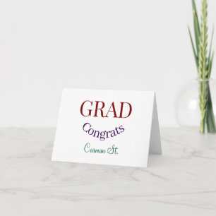 Carte De Remerciements félicitations diplômé mauve violet gras année 20XX